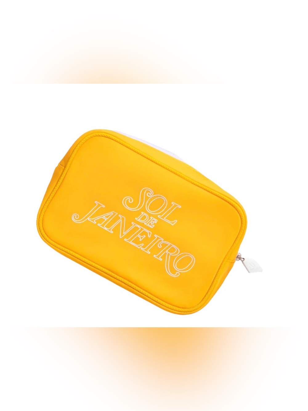 Sol de Janeiro Bright Yellow Cosmetic Pouch with White Logo